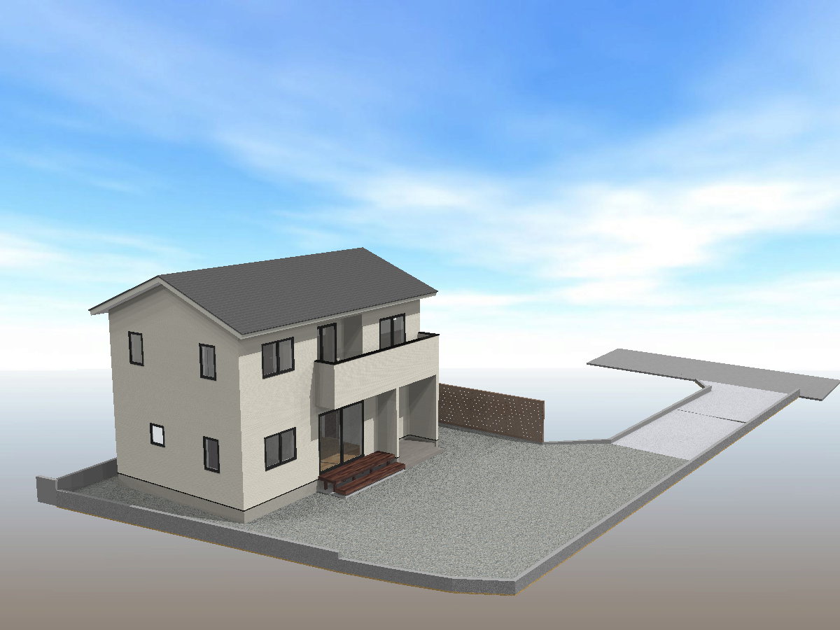 土地+建物（4LDK)+外構工事及び付帯設備含む総額￥3,878万円
立地条件：土地成型が良く駐車がスムーズな配置計画で日当たり良好な閑静な住宅地
建物のポイント：新築建売住宅　長期優良住宅認定・耐震性能は国内最高等級の3取得イメージ2