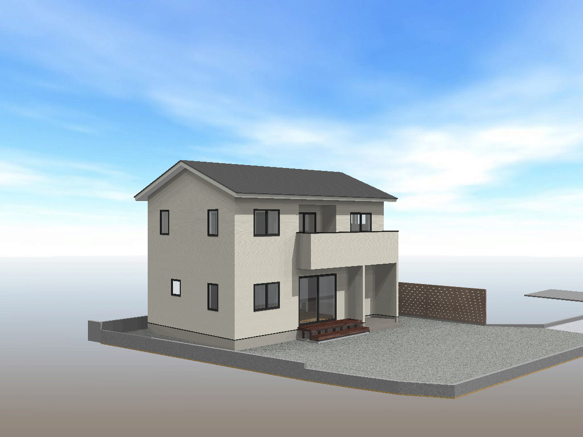 土地+建物（4LDK)+外構工事及び付帯設備含む総額￥3,878万円
立地条件：土地成型が良く駐車がスムーズな配置計画で日当たり良好な閑静な住宅地
建物のポイント：新築建売住宅　長期優良住宅認定・耐震性能は国内最高等級の3取得イメージ4
